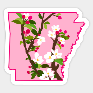 Arkansas State Flower Apple Blossom Sticker